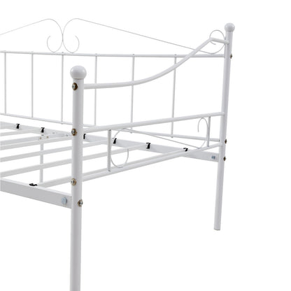 Metallbett, Ausziehbett, als Jugendbett oder Gästebett nutzbar, weiß - ALDER