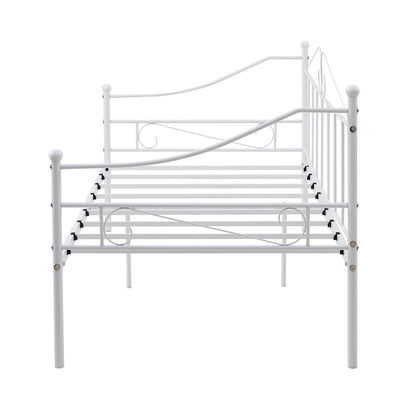 Metallbett, Ausziehbett, als Jugendbett oder Gästebett nutzbar, weiß - ALDER