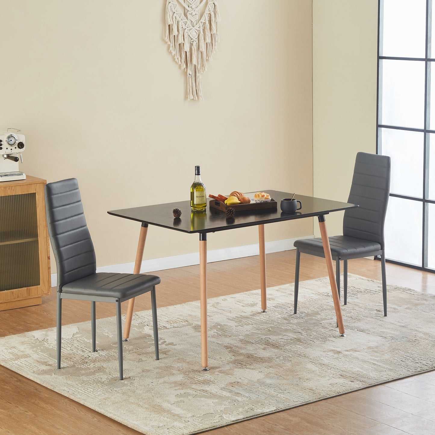 Moderne gepolsterte Esszimmerstühle(6er-Set)-Ann