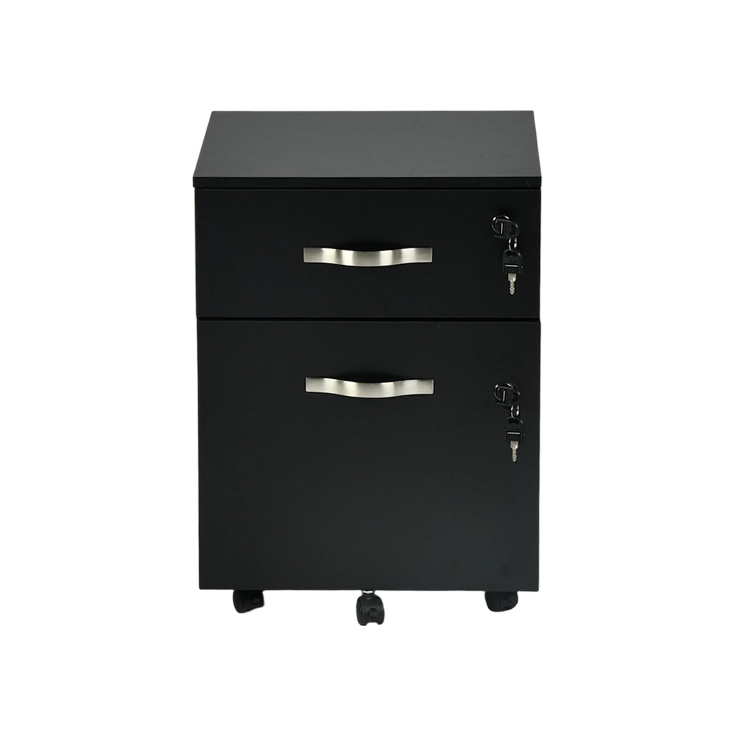 BECKER Rollcontainer, mobiler Aktenschrank mit 2 abschließbaren Schubladen