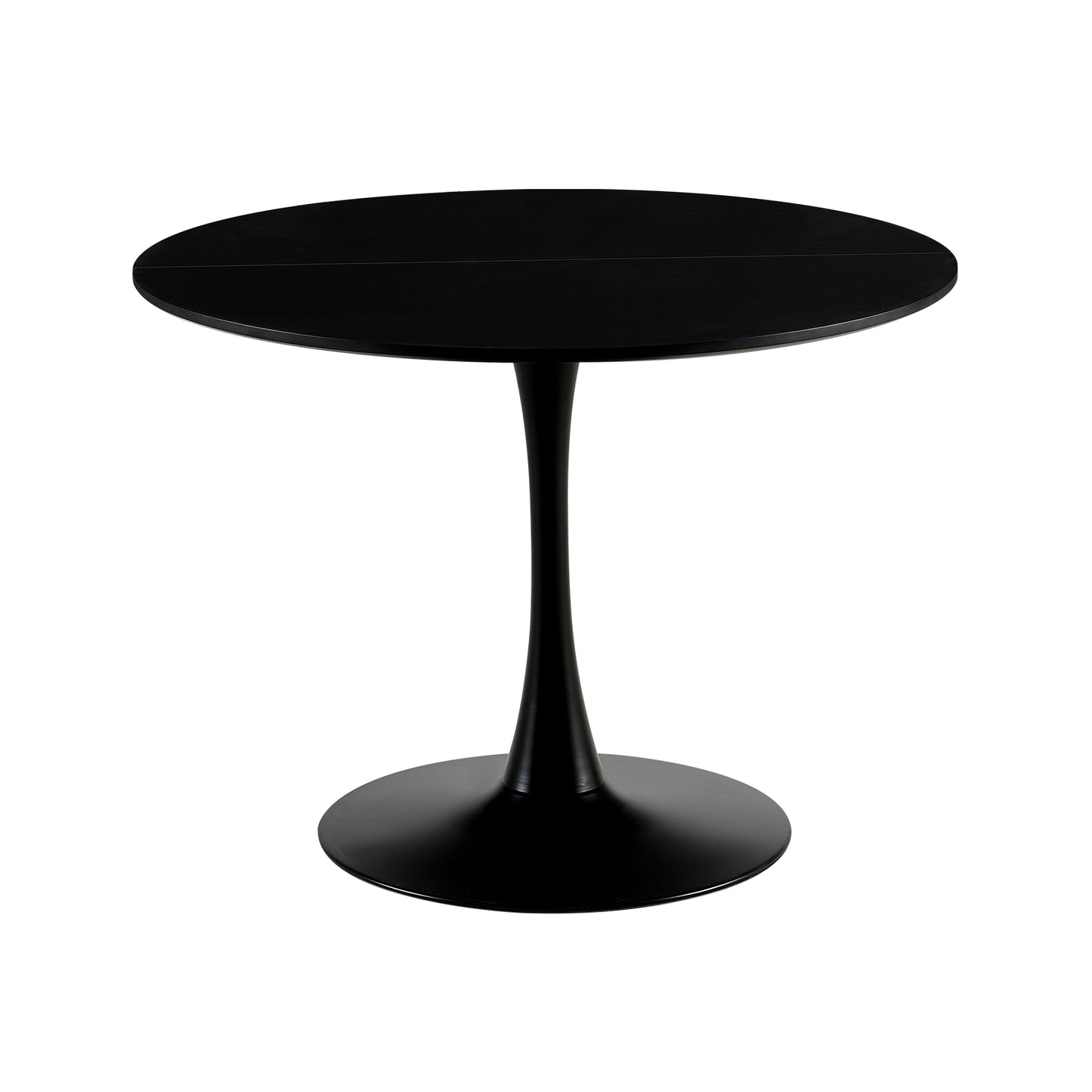 TULIP Esstisch mit Bockgestell 100 cm - Weiß/Schwarz