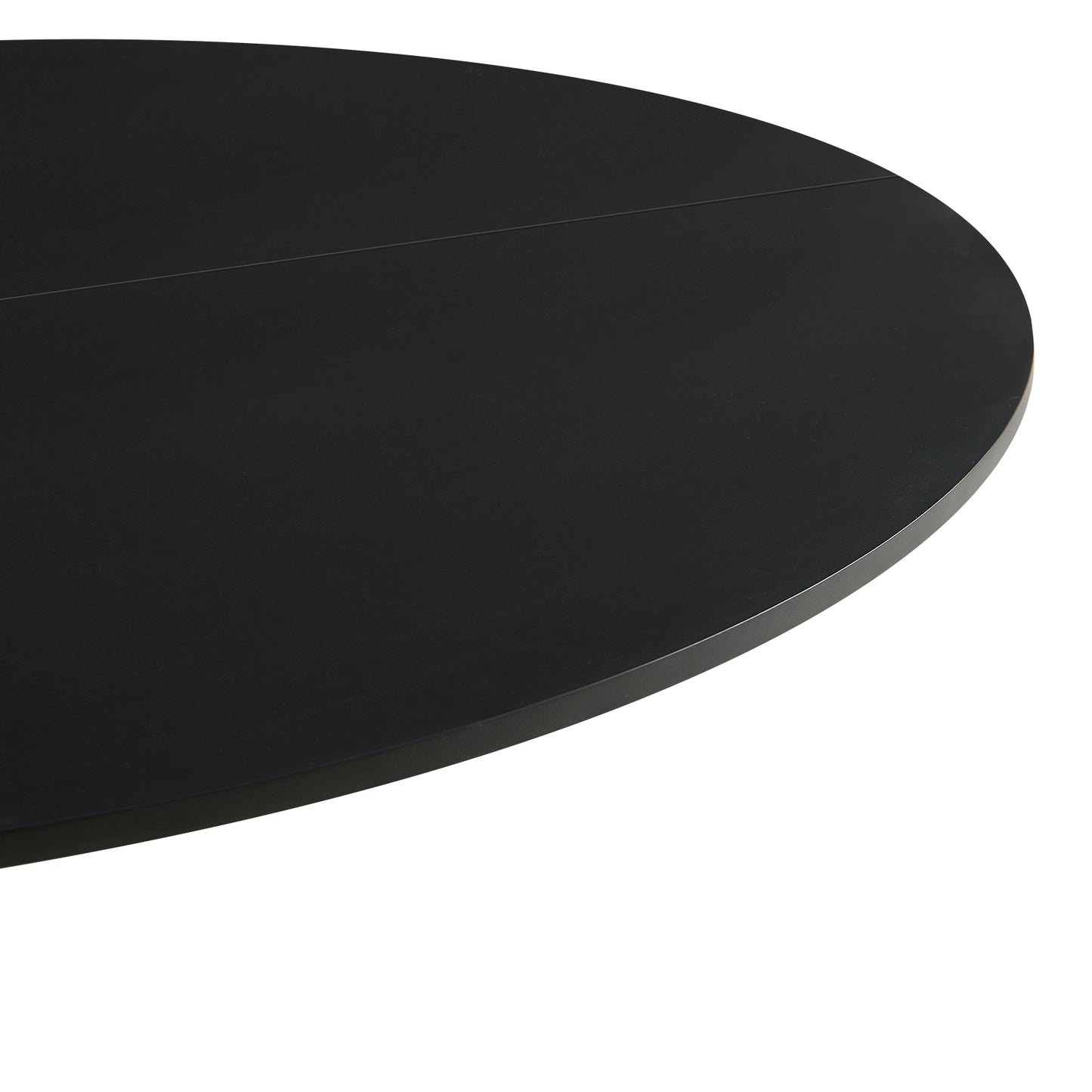 TULIP Esstisch mit Bockgestell 100 cm - Weiß/Schwarz