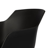 Esszimmerstuhl Sessel  mit Eichenbein - Schwarz/Weiß/Grau-CLOVER PP