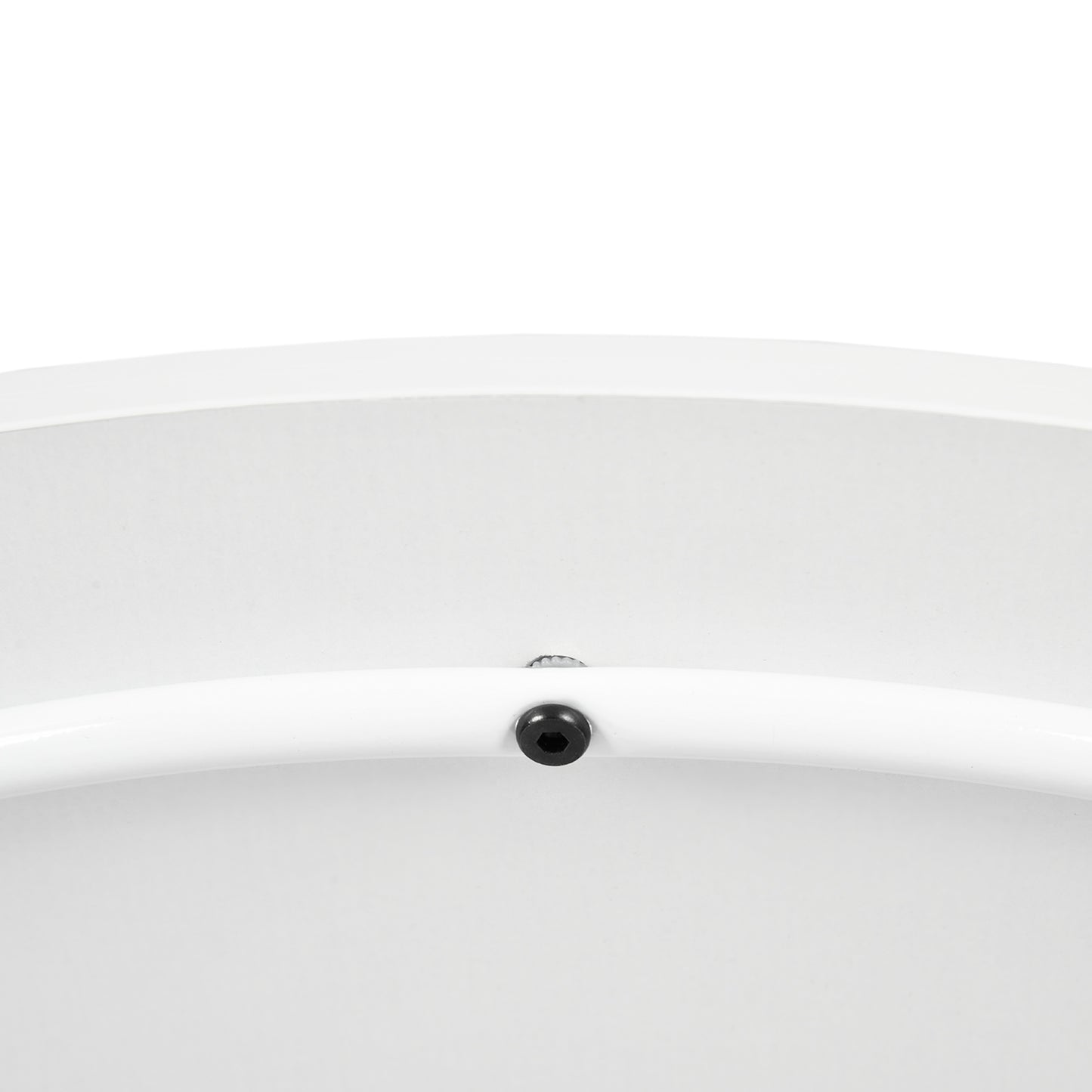 DOYLE Moderner runder Couchtisch mit Aufbewahrungskorb – Weiß