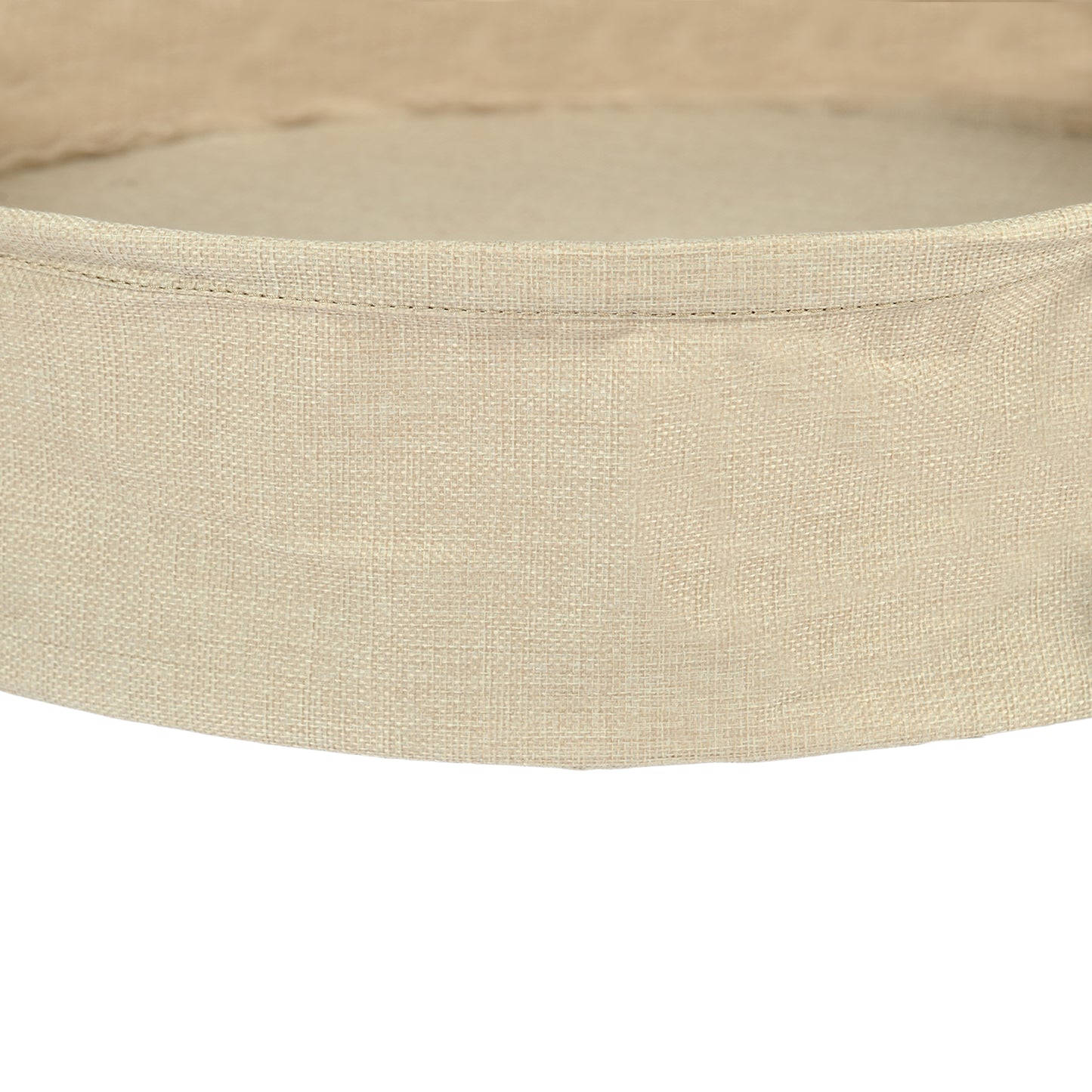 DOYLE Moderner runder Couchtisch mit Aufbewahrungskorb – Weiß