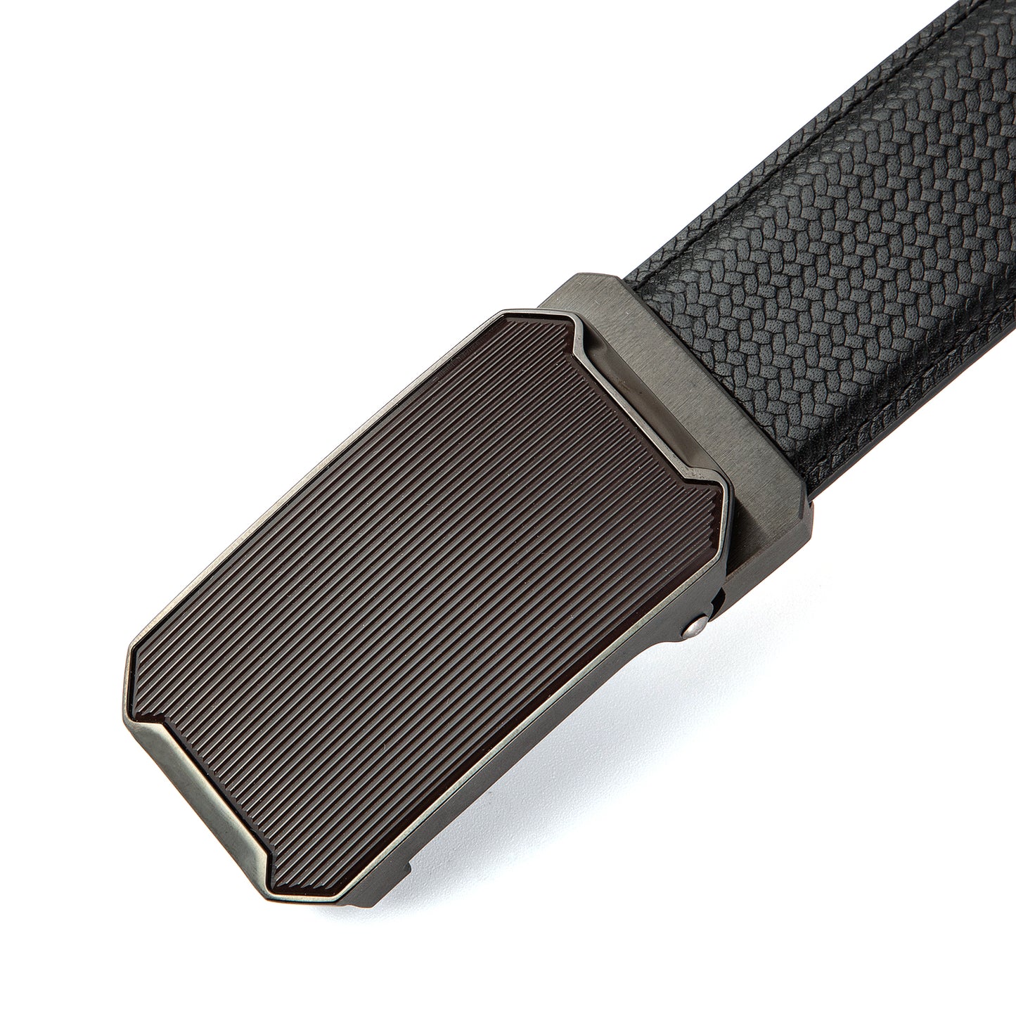 Derry Klassischer G¨¹rtel aus Rindsleder mit automatischer Schnalle, Gun Black,