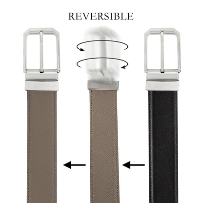 Diest Stilvoller Dornschlie?eg¨¹rtel aus Rindsleder mit Oberschicht, stahlfarben, Khaki