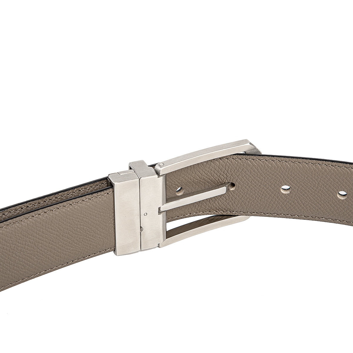 Diest Stilvoller Dornschlie?eg¨¹rtel aus Rindsleder mit Oberschicht, stahlfarben, Khaki