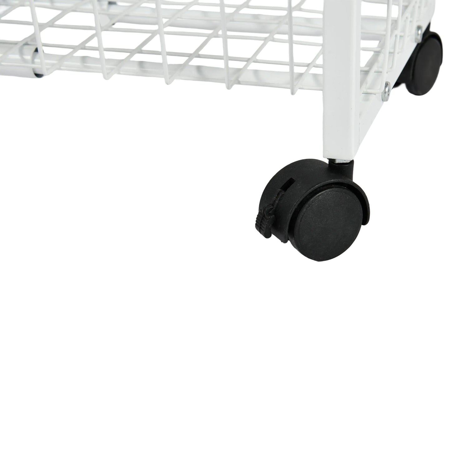 Fünfstöckiges Snackregal für Servierwagen mit Push-Pull-Körben, Schwarz/Weiß – GANDY