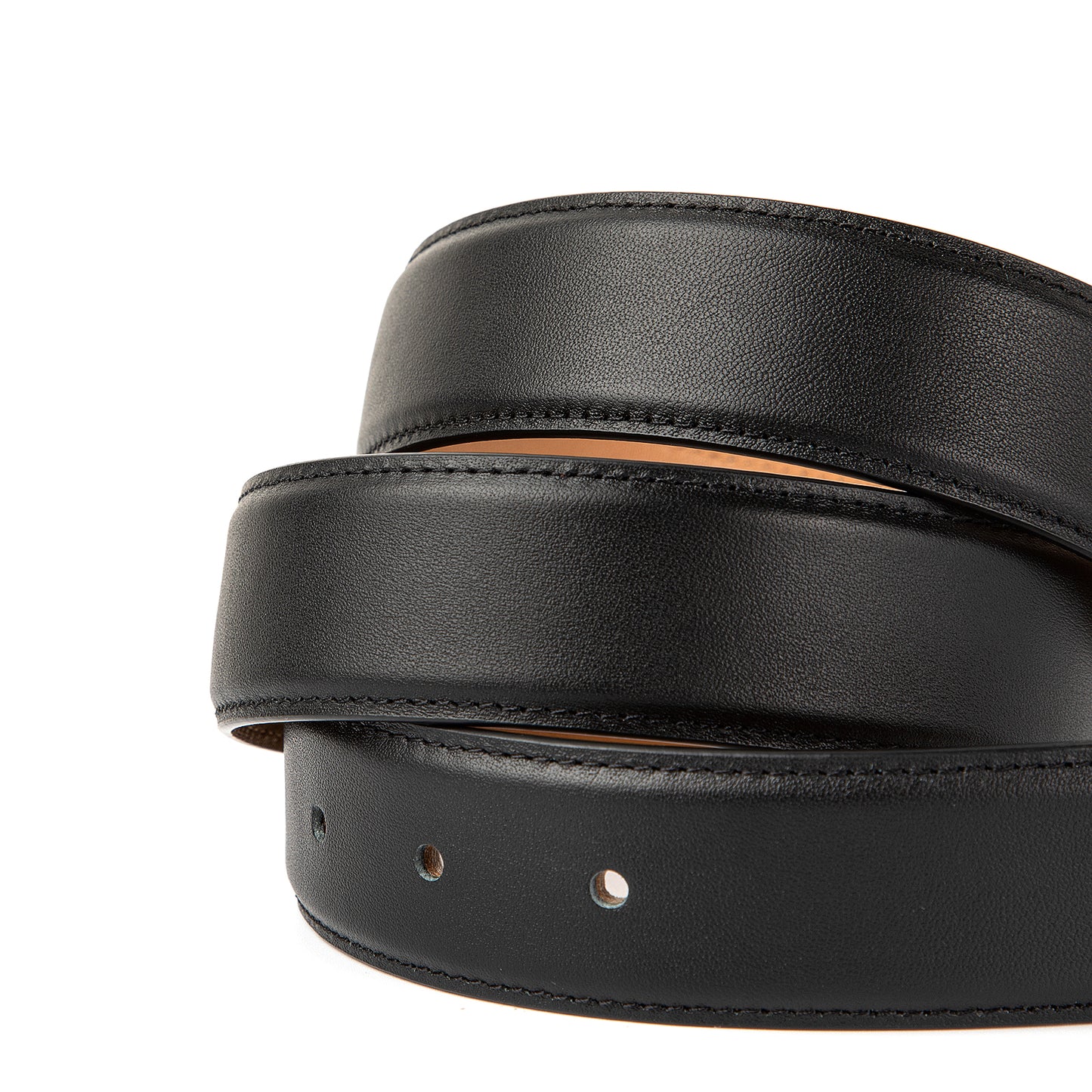 Galway Klassischer G¨¹rtel mit Dornschlie?e aus Oberschichtleder, Gun Black