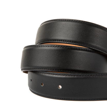 Galway Klassischer G¨¹rtel mit Dornschlie?e aus Oberschichtleder, Gun Black