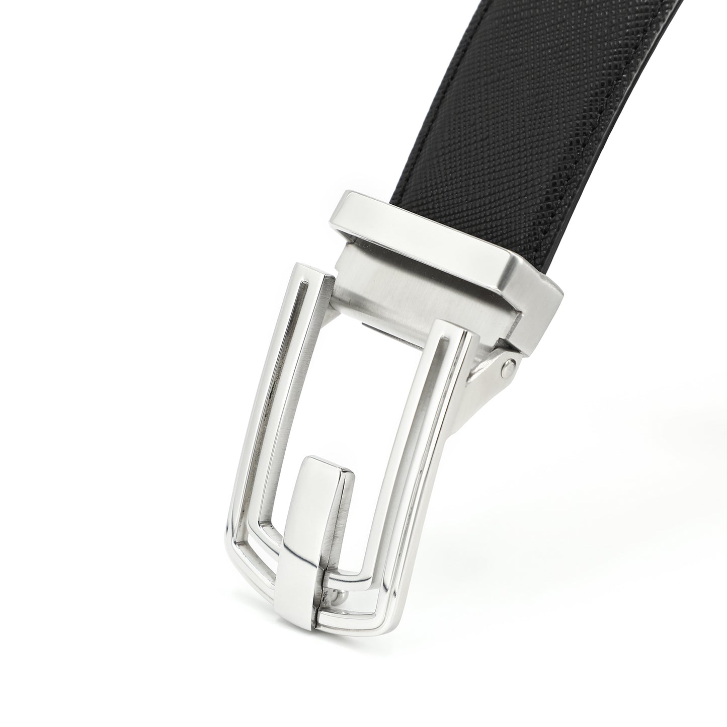 Geel Klassischer G¨¹rtel mit Dornschlie?e aus erstklassigem Rindsleder ¨C Stahlschwarz