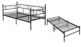 HALES Schlafsofa + Einzelbett aus Metall für Erwachsene oder Kinder – Schwarz/Weiß