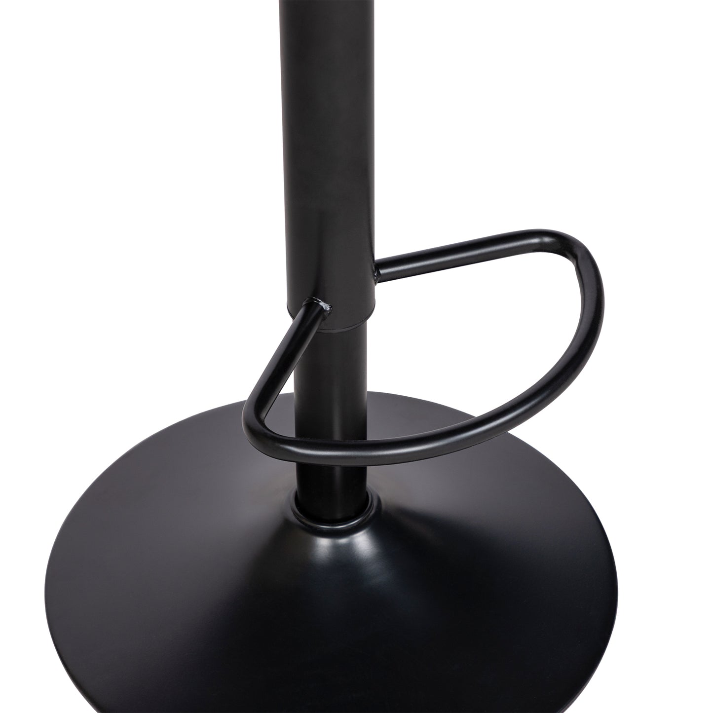 HAZLET Moderne, höhenverstellbare Barhocker mit Fußstützen, 2er-Set – Schwarz