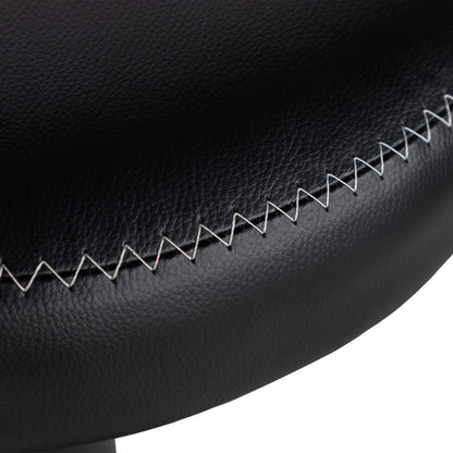 HAZLET Moderne, höhenverstellbare Barhocker mit Fußstützen, 2er-Set – Schwarz