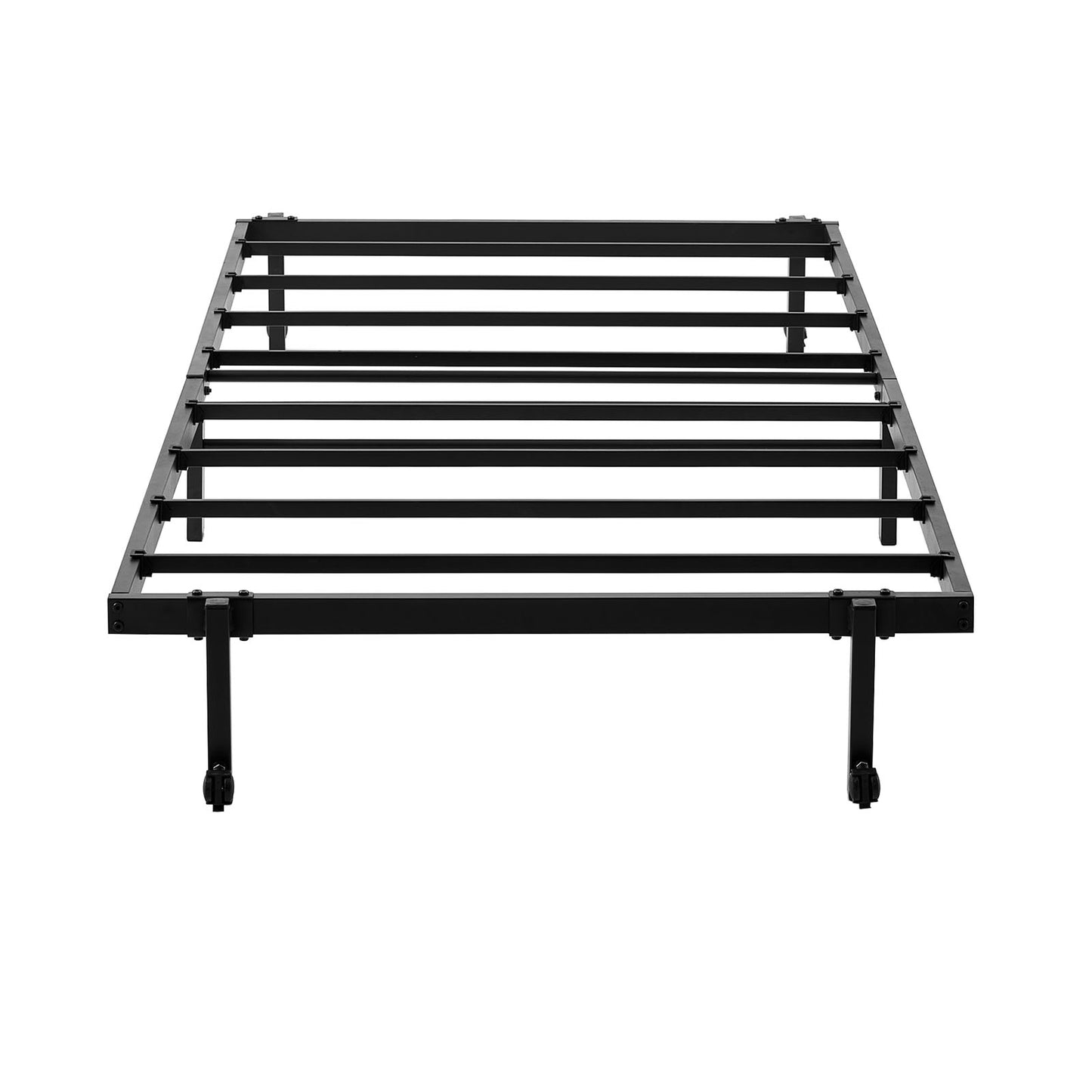 LIA Einzel-/Doppelklappbett aus Metall 94 x 196 cm/143 x 196 cm – Schwarz
