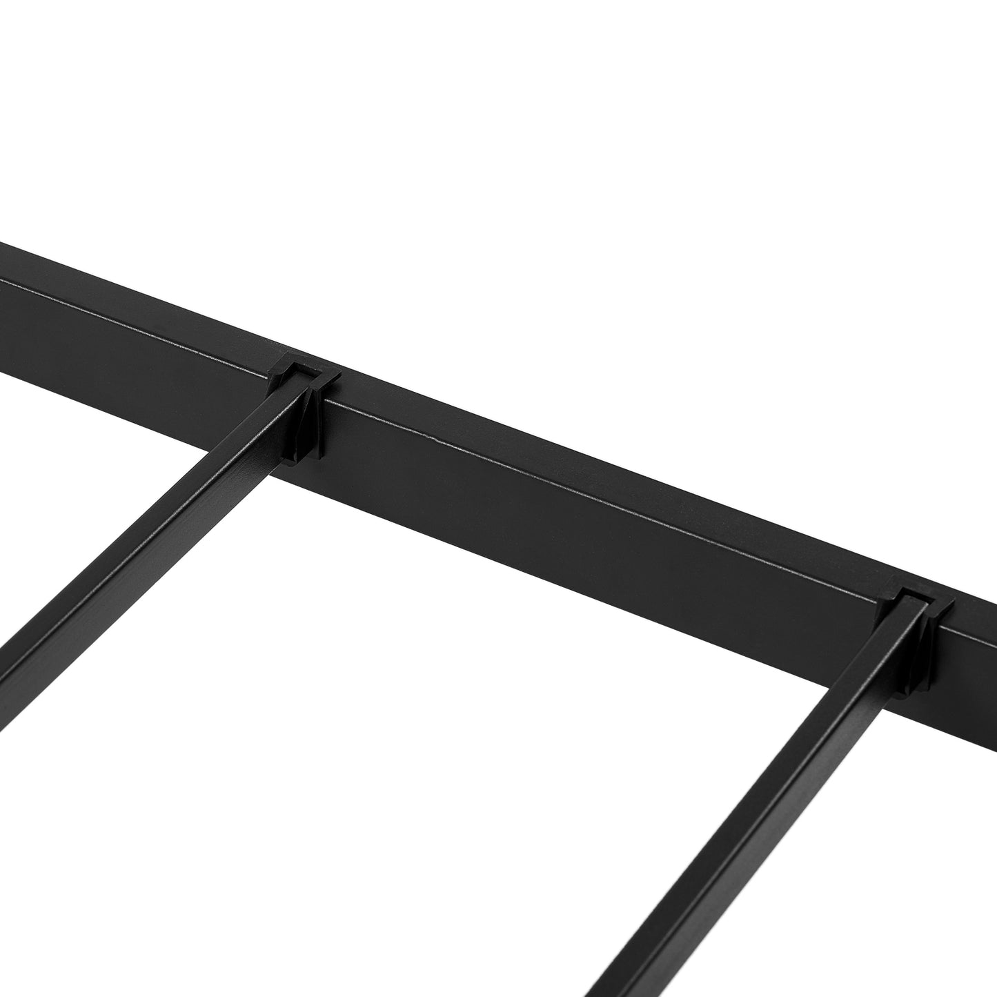 LIA Einzel-/Doppelklappbett aus Metall 94 x 196 cm/143 x 196 cm – Schwarz