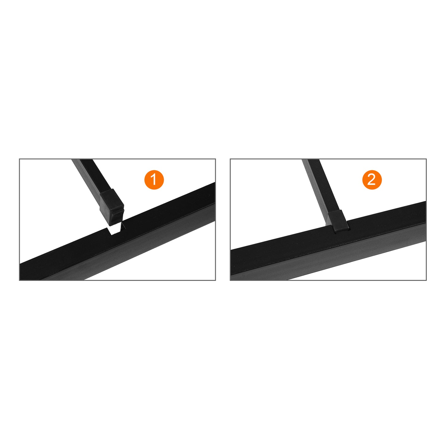 HEART Herzfärmiges Einzel-/Doppelbett aus Metall 94 * 196 cm/143 * 196 cm - Schwarz