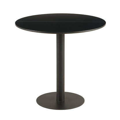 LYMAN Runder Esstisch, 80 cm, Weiß/Schwarz