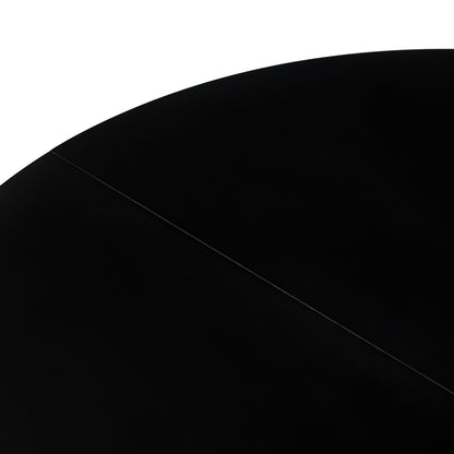 LYMAN Runder Esstisch, 80 cm, Weiß/Schwarz