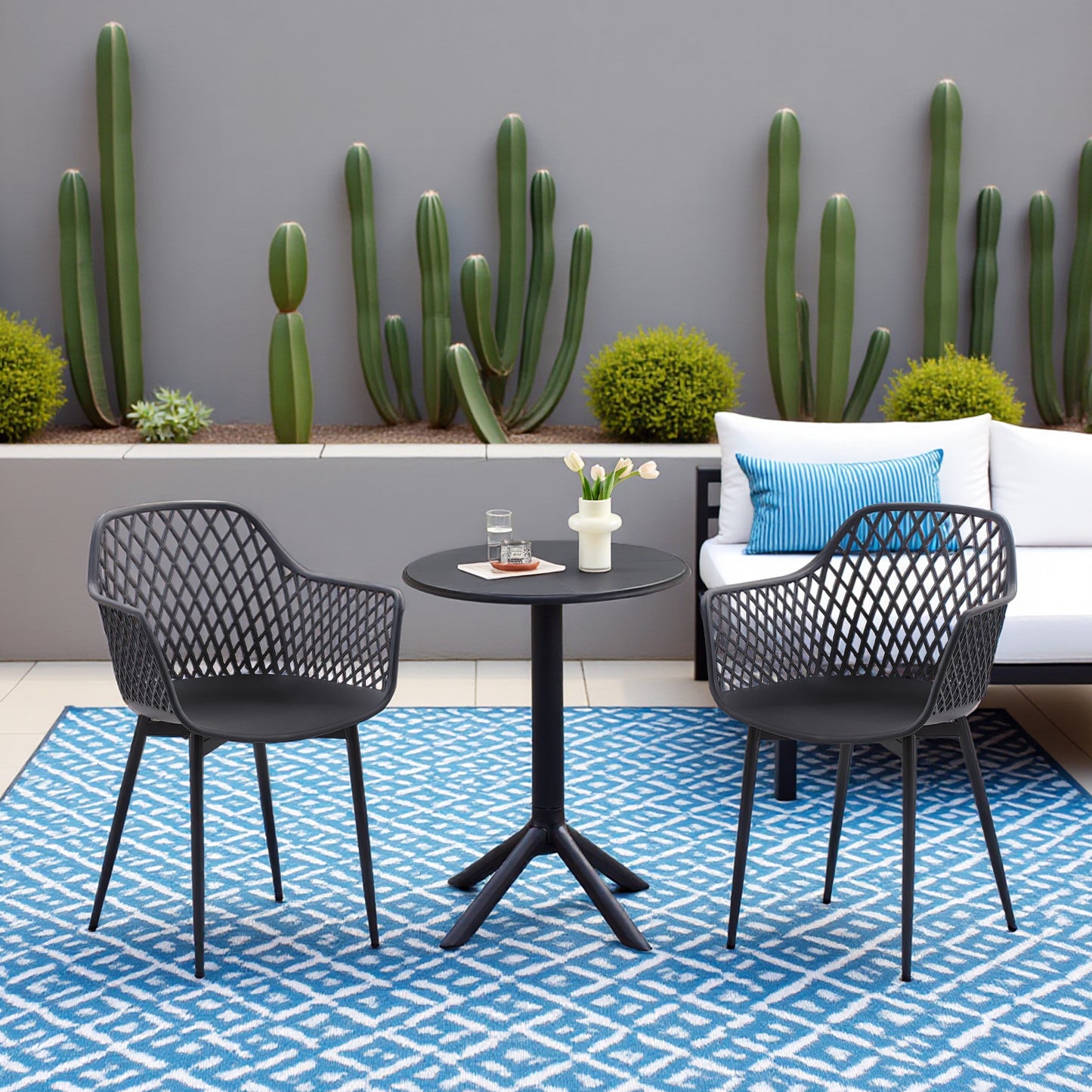 Moderne Cocktailtisch, Höhe 75 cm, Schwarz