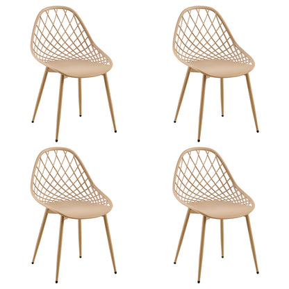 Morandi Color Metal Side Chair (4er-Set) - Bohnenpaste/Eiscremegrün/Khaki-MILAN