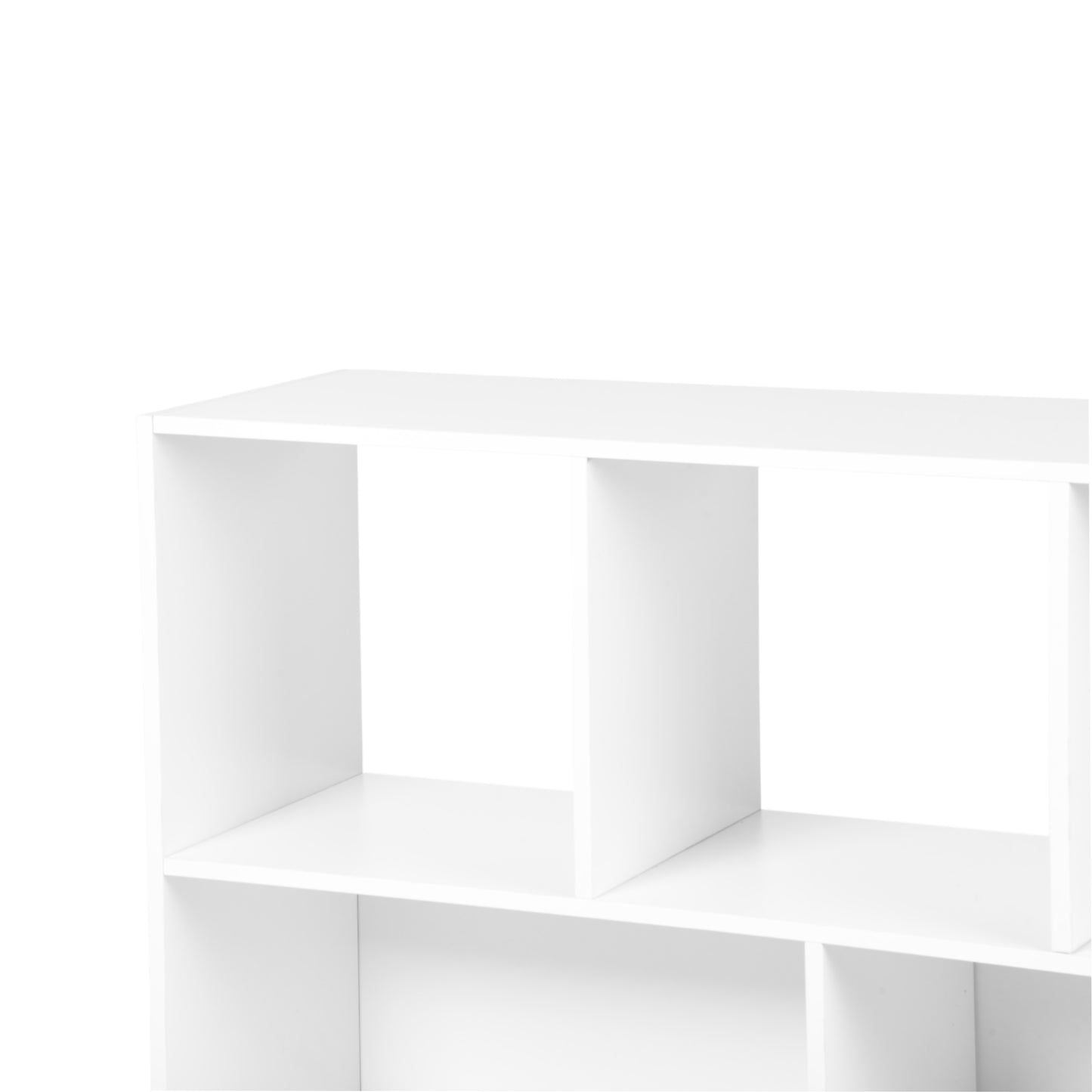 Freistehendes Bücherregal mit 8 offenen Fächern – Wolkenweiß