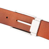 Newry Klassischer Gürtel mit Dornschließe aus erstklassigem Rindsleder – Stahl-Khaki