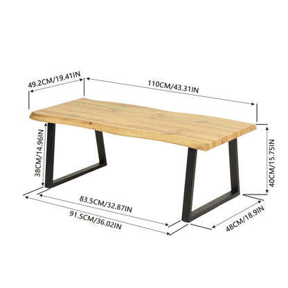 PILAR Niedriger Tisch Mitteltisch 110cm - HOLZ