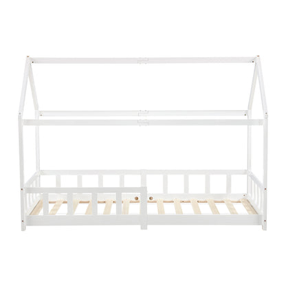 Kinderbett Hausbett Kinder-Einzelbett Holz/Weiß – PINEY
