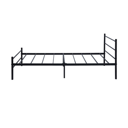PRIMO Einzelbett aus Metall – Schwarz, 2er-Set