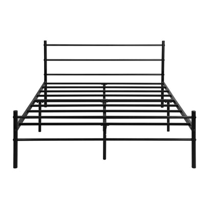 PRIMO Einzel-/Doppelbett aus Metall 94 * 196 cm/143 * 196 cm - Schwarz/Weiß