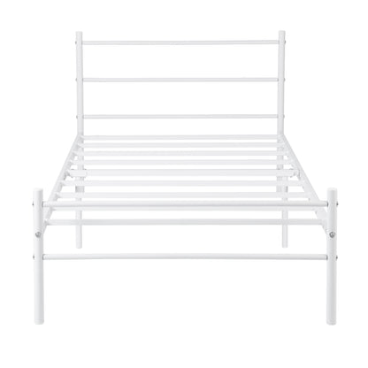 PRIMO Einzel-/Doppelbett aus Metall 94 * 196 cm/143 * 196 cm - Schwarz/Weiß