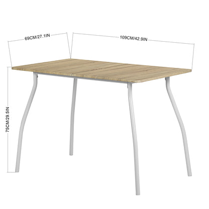 REEDER Modulares Tisch- und 4 Stühle Set - Eiche/Schwarz