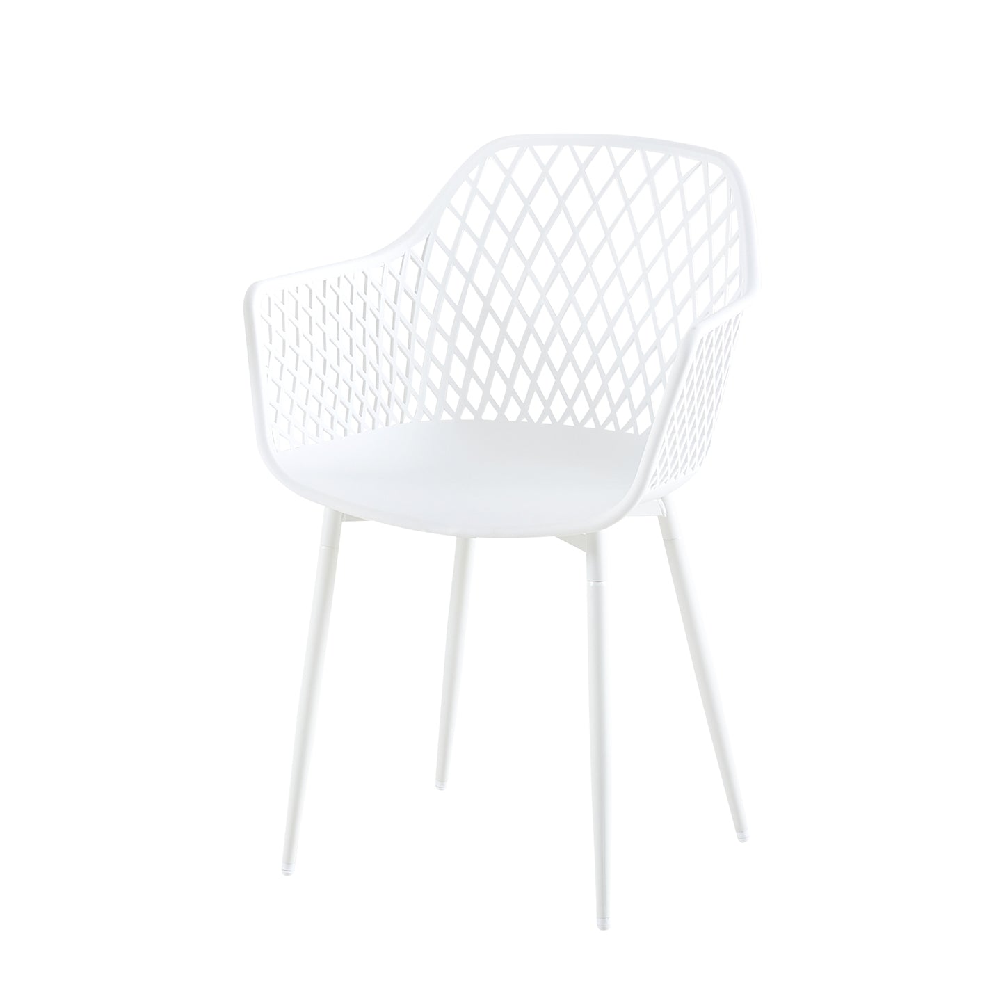 ROME Hollow Arm Chair (4er-Set) – Weiß