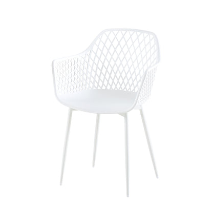 ROME Hollow Arm Chair (4er-Set) – Weiß