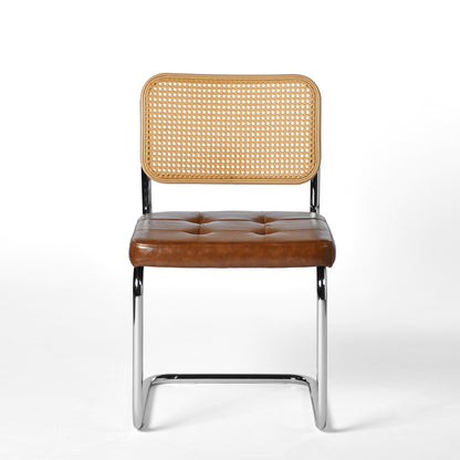 Mid-Century Rattan-Style Klassisches Stuhlset 2er - Langlebig und Benutzerfreundlich | EGGREE