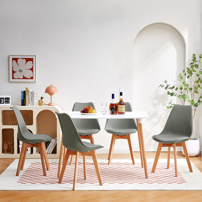 SAGE Rechteckiger Esstisch, Küchentisch, moderner Büro- und Konferenztisch, Couchtisch – Schwarz/Weiß