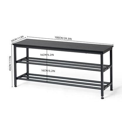 3-Stöckige Schuhbank und Badezimmerregal, 100 cm Schuhregal – SATSOP