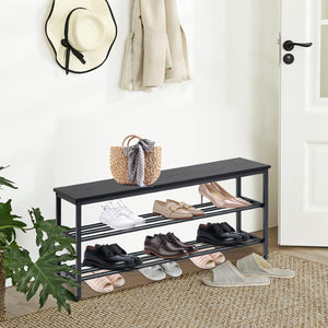 3-Stöckige Schuhbank und Badezimmerregal, 100 cm Schuhregal – SATSOP
