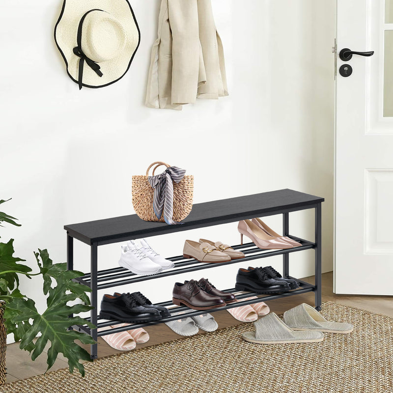3-Stöckige Schuhbank und Badezimmerregal, 100 cm Schuhregal – SATSOP
