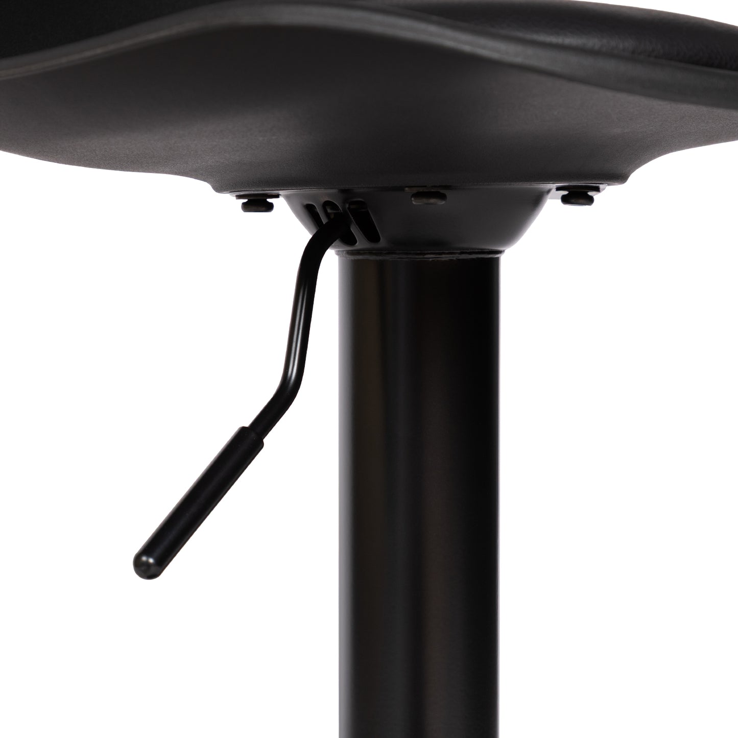HAZLET Moderner verstellbarer Barstuhl mit Rückenlehne und Fußstützen, 2er-Set – Schwarz