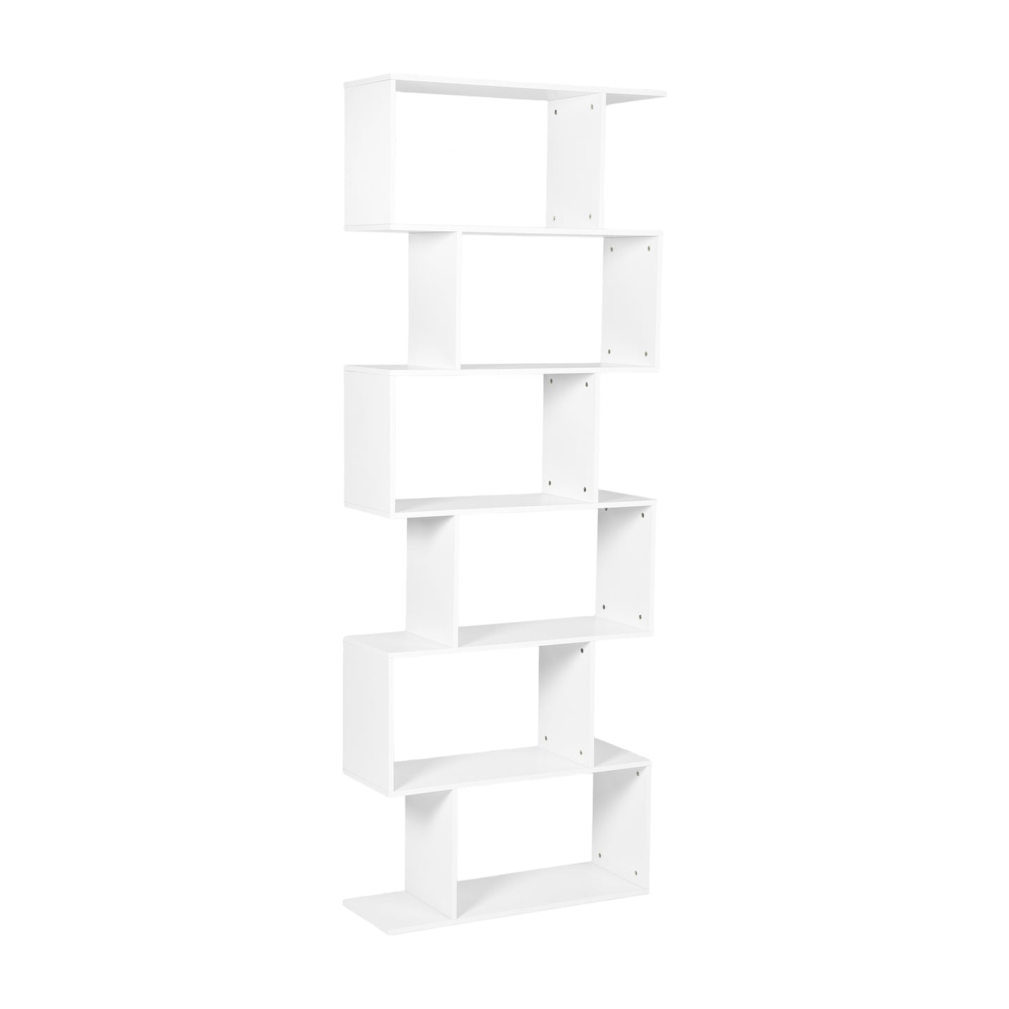 TILDEN Bücherregal, Standregal, Büroregal, Raumteiler mit 6 Fächern – Weiß