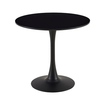 TULIP Runder Esstisch ohne Lücken, 75 cm - Schwarz/Weiß/Marmor