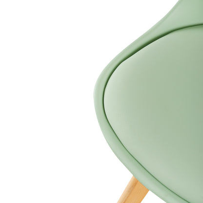 TULIP PP Esszimmerstuhl Bürostuhl Satz von 1/2/4 – Mattgrün/Graulila/Eiscremegrün