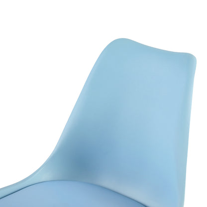 TULIP gepolsterter Esszimmerstuhl – Serie Blau, 2er-/4er-Set