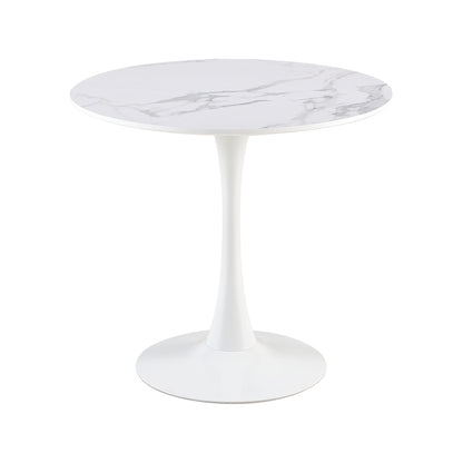 TULIP Tisch mit Turmplatte, einfacher Freizeit-Nordic-Esstisch, Tulpentisch, Balkon, kleiner runder Tisch – Schwarz