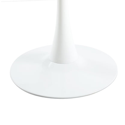 TULIP Runder Esstisch ohne Lücken, 75 cm - Schwarz/Weiß/Marmor