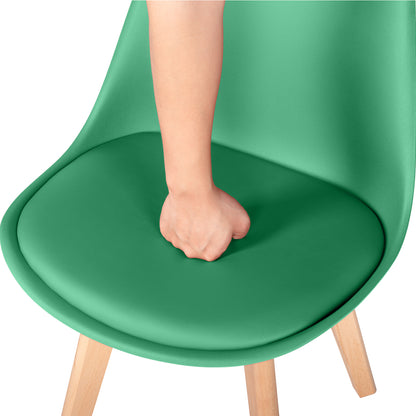 TULIP Esszimmerstühle, 4er-Set – Seegrün
