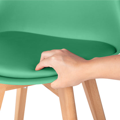 TULIP Esszimmerstühle, 4er-Set – Seegrün